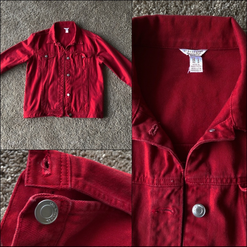 Red Jean Jacket ‼️